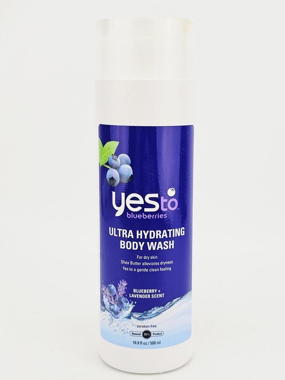 Yes To Blueberries Ultra Hydrating Body Wash Shea Butter Lavender 16.9 oz